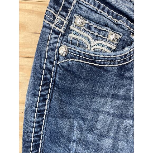 Rock Revival Womens Size 27 Jen Boot Dark Blue Jean - Picture 3 of 8